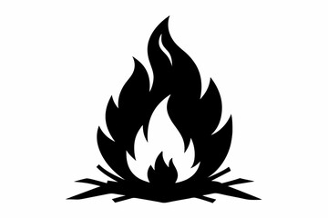 a bonfire design silhouette vector illustration