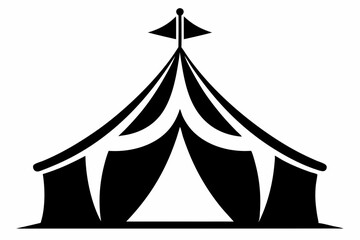 a festival tent design silhouette vector illustration