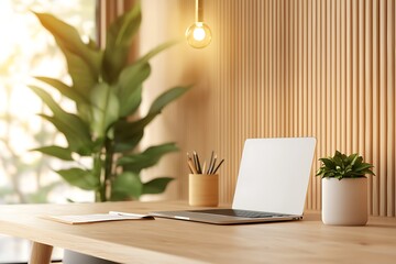 Cozy modern workspace design home office inspiration for productivity with natural light