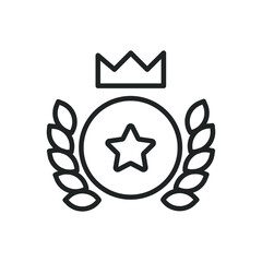 Achievement thin line icons. Editable stroke and Perfect pixel on transparent background