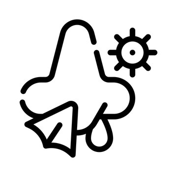black nose with virus and tissue clip art preview