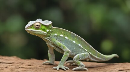 Flap Necked Chameleon Chamaeleo dilepis.generative.ai