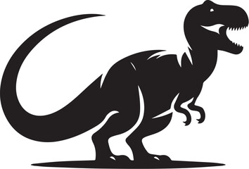 black dinosaur silhouette