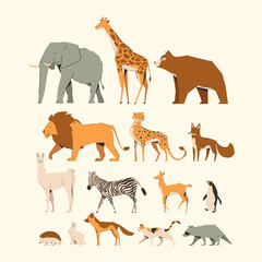 Fototapeta premium Animal Illustration Set
