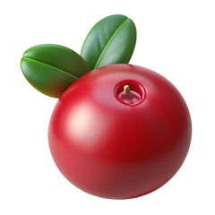 red apple with green leaves