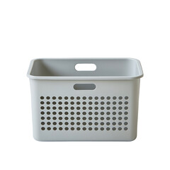 Plastic storage container with perforated design for household organization