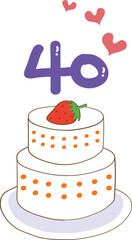 숫자40 케잌