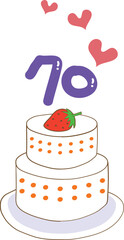 숫자70 케잌