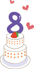 숫자8 케잌