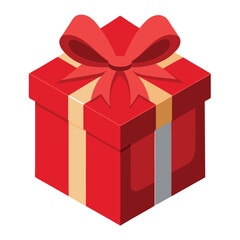 Obraz premium Christmas giftbox vector art illustration. 