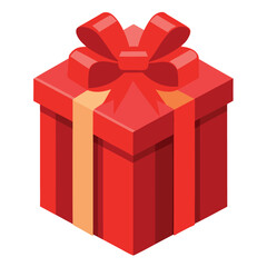 Obraz premium Christmas giftbox vector art illustration. 