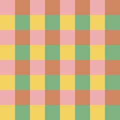 Colorful Pastel Checkered Seamless Pattern