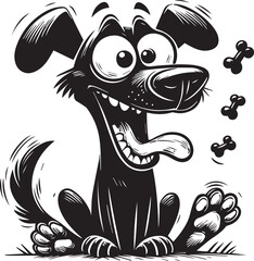 funny dog Vector