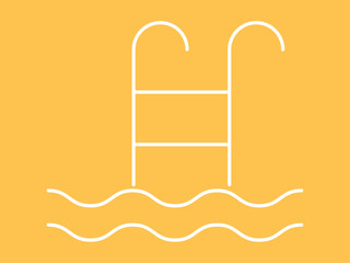 Pool icon. Summer vector icon concept. Simple vector line icon.