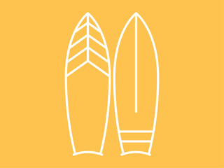 Surfboard icon. Summer vector icon concept. Simple vector line icon.