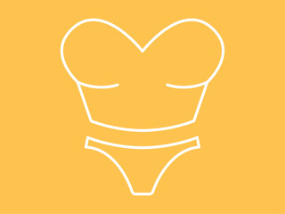 Bikini icon. Summer vector icon concept. Simple vector line icon.