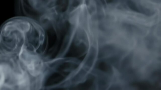 A cigar smoke effect on black background 