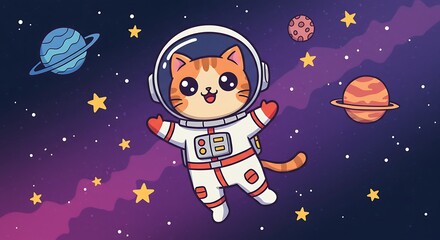 cute cat in 2d animation