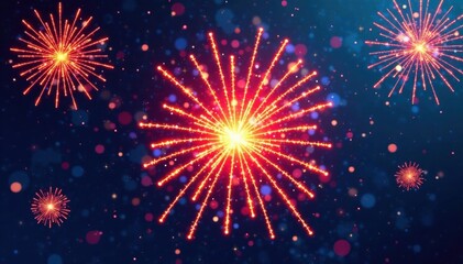 Fototapeta premium Firework burst pattern with bold shapes and vibrant colors, bold, dynamic