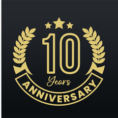 10 Anniversary Golden Badge