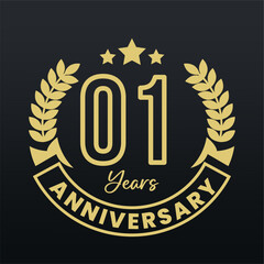01 Anniversary Golden Badge