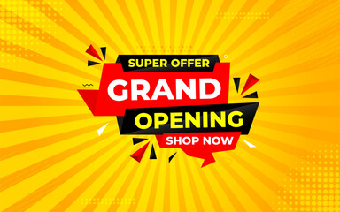 Grand opening sale banner. Grand opening sale banner template for social media, website, business, marketing, and advertising. Grand opening abstract vector design Illustration.