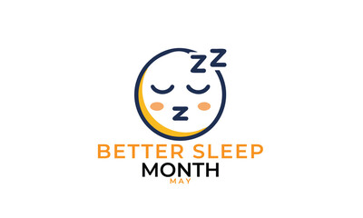 Better sleep month. background, banner, card, poster, template. Vector illustration.
