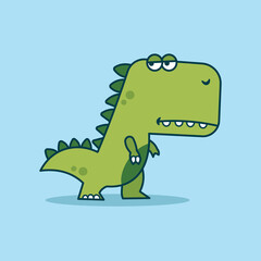 Cute Dinosaur Cartoon Vector Art, Illustration and Graphic