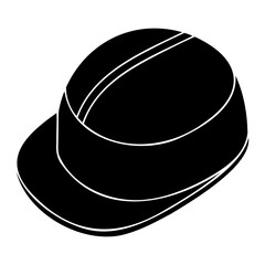 Black Graphics Hat silhouette vector illustration isolated on transparent background