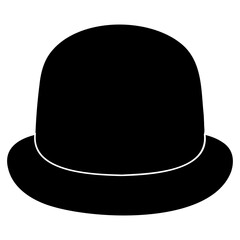 High-Quality Black Graphics Hat Silhouette Vector Design on Transparent Background