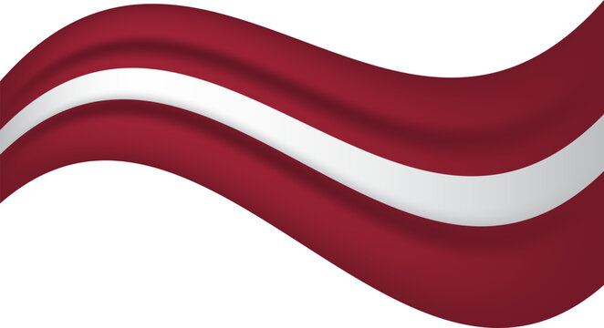Latvia wavy flag, waving flag vector illustration.eps