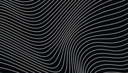 Gradient wave line design creating smooth flow illusion in black and white