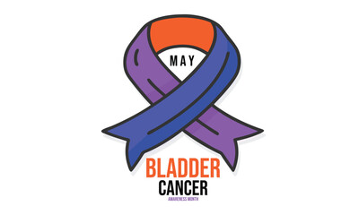 Bladder cancer awareness month. background, banner, card, poster, template. Vector illustration.