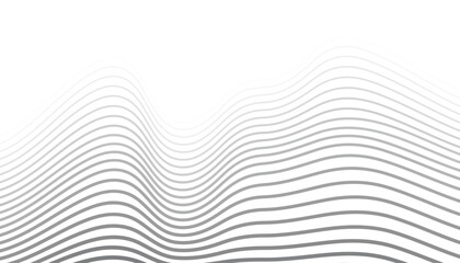 White background with soft wave lines entering from corners