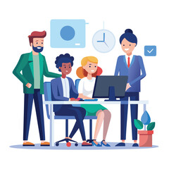 professional-business-people--programmer working vector image on a white background 