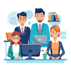 professional-business-people--programmer working vector image on a white background 