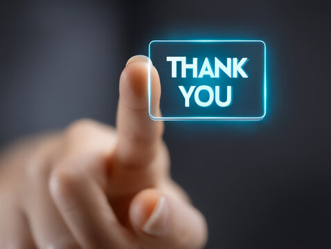 digital gratitude: thank you touch interface