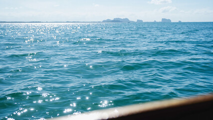 Island and sea views from a long tail boat