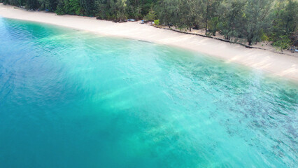 Aerial view of the Koh Kradan Island in Andaman sea