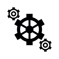 Black gears vector illustration design in a flat style.