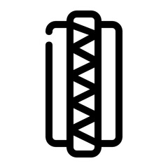 icon hot dog with style outline