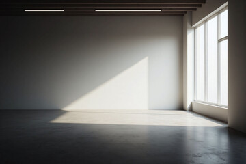 empty room with sunlight coming through the window