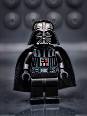 Obraz premium LEGO Star Wars Film Jedi Figure, Darth Vader, Anakin Skywalker Mini Figure, Lucasfilm Movie Character, LEGO Movie Set, Film-Themed LEGO, London, UK