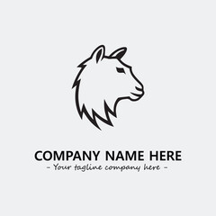 Head of goat illustration black and white for logo company vector image
