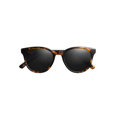Stylish tortoiseshell sunglasses with dark lenses displayed against a plain background, ideal for fashion