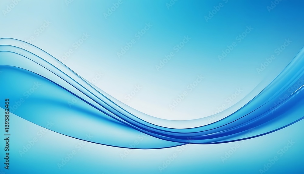 Poster abstract soft blue wave background. 3d blue background with blue lines curved wavy sparkle with copy