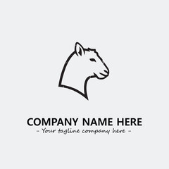 Head of goat illustration black and white for logo company vector image
