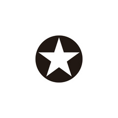 Circle, star geometric symbol simple logo vector