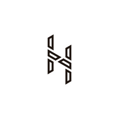 Letter H technology, modern geometric symbol simple logo vector