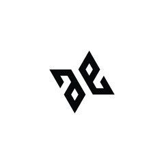 Letter ae cool geometric symbol simple logo vector